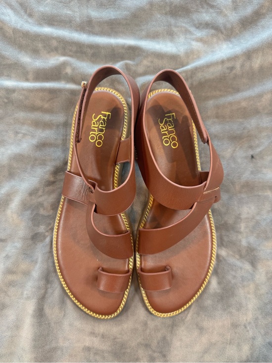 Franco Sarto Shoes - Franco Sarto Sandals - Brown Leather Ankle Strap - Size 7.5